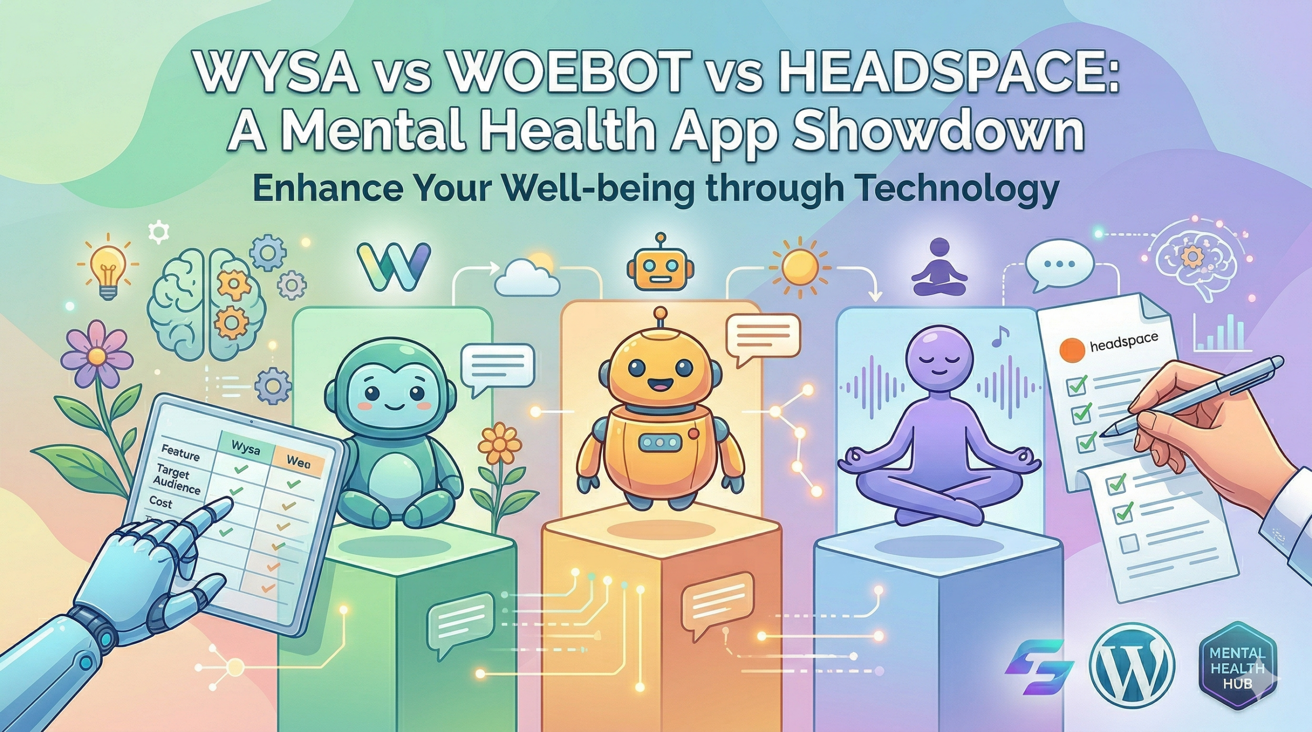 Wysa vs Woebot vs Headspace
