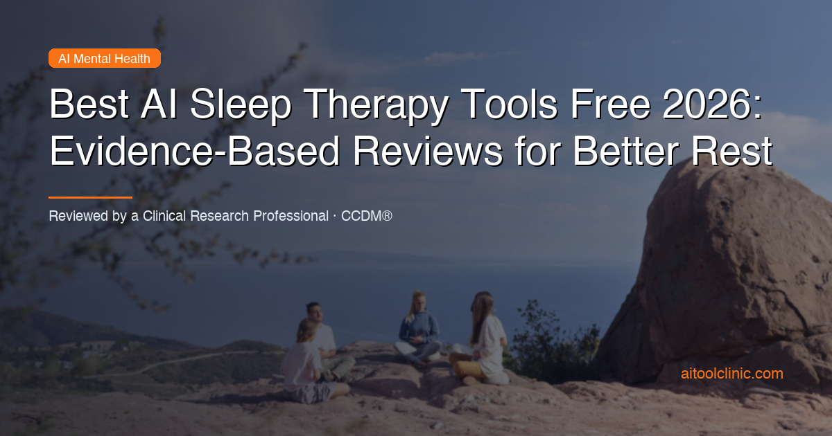Best AI Sleep Therapy Tools Free 2026: Evidence-Based Reviews for Better Rest