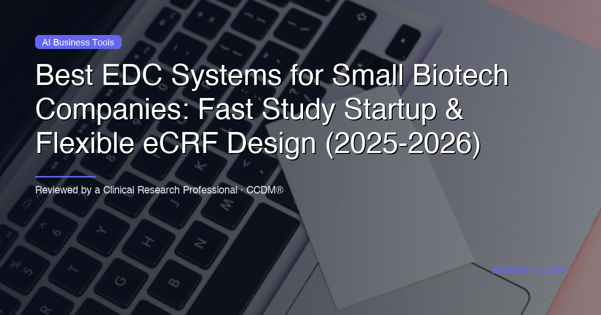 Best EDC Systems for Small Biotech Companies: Fast Study Startup & Flexible eCRF Design (2025-2026)