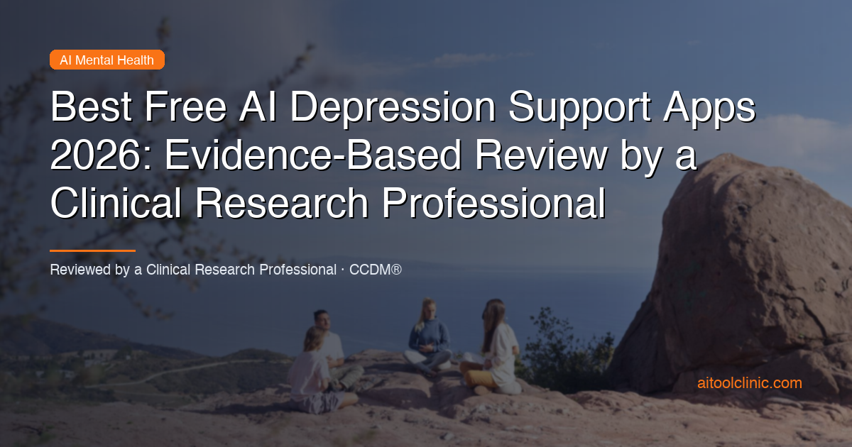 Best Free AI Depression Support Apps 2026: Evidence-Based Review by a Clinical Research Professional