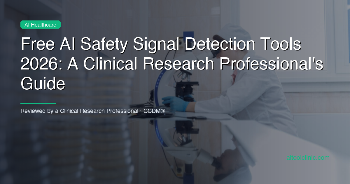 Free AI Safety Signal Detection Tools 2026: A Clinical Research Professional's Guide