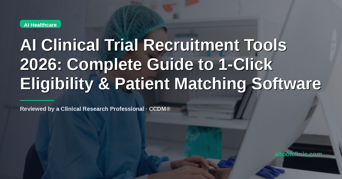 AI Clinical Trial Recruitment Tools 2026: Complete Guide to 1-Click Eligibility & Patient Matching Software