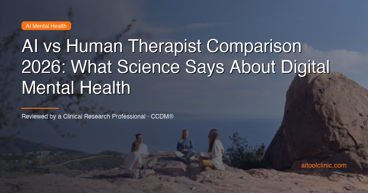 AI vs Human Therapist Comparison 2026: What Science Says About Digital Mental Health