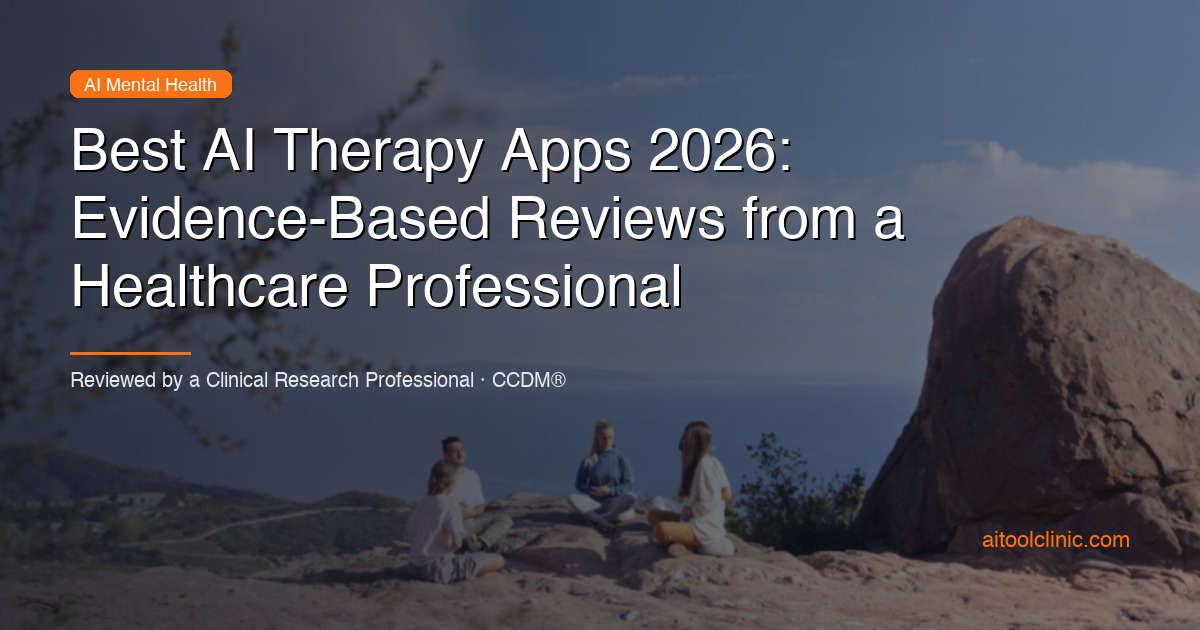 Best AI Therapy Apps 2026: Evidence-Based Reviews from a Healthcare Professional