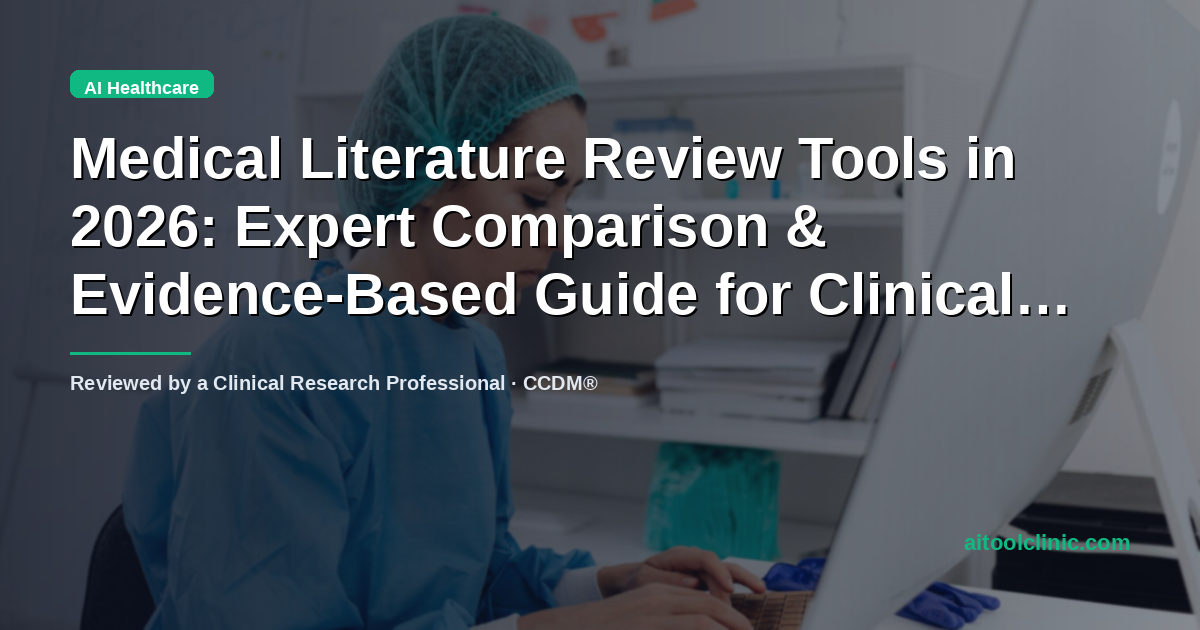 Medical Literature Review Tools in 2026: Expert Comparison & Evidence-Based Guide for Clinical Researchers